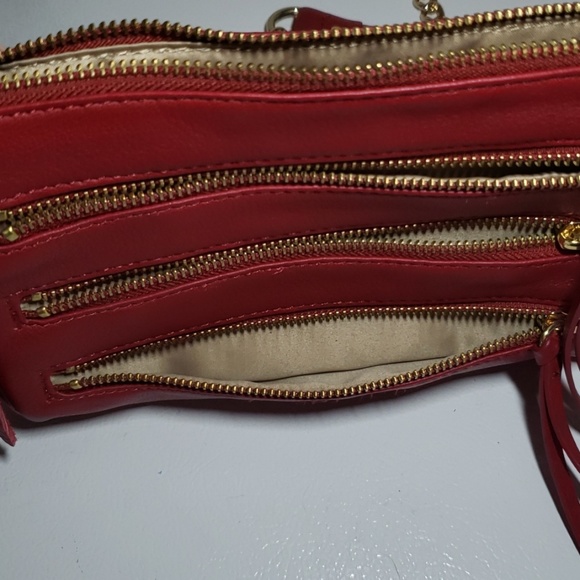 NWOT DANIER Red Leather Crossbody Purse - Picture 6 of 8